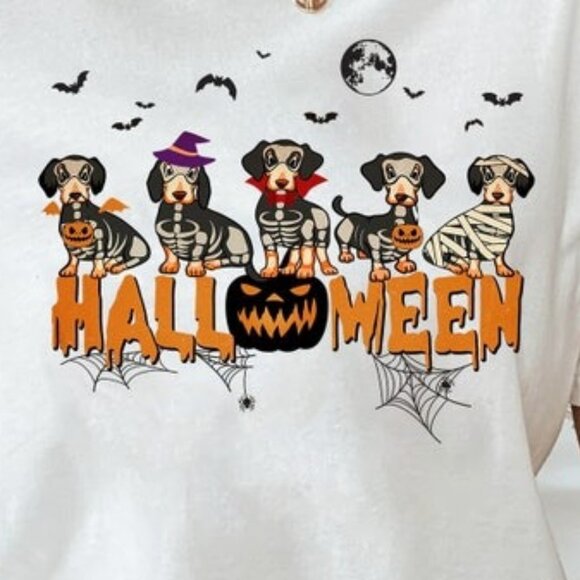 Dachshund Halloween Shirt, Pumpkin Shirt - Picture 2 of 3